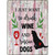 Drink Wine Rescue Dogs Novelty Metal Parking Sign