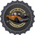 Custom Orange Hotrod Novelty Metal Bottle Cap Sign