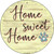 Paw Home Sweet Home Novelty Metal Circular Sign