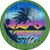 Salty Beach Scene Novelty Metal Circular Sign