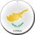 Cyprus  Novelty Metal Circular Sign C-248