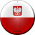 Poland  Novelty Metal Circular Sign C-390