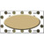 Gold White Dots Oval Oil Rubbed Metal Novelty License Plate