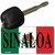 Sinaloa Flag Novelty Aluminum Key Chain KC-3433