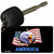 America Black Novelty Aluminum Key Chain KC-4051