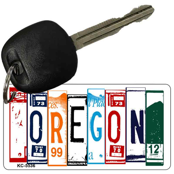 Oregon License Plate Tag Art Metal Novelty Aluminum Key Chain KC-5536