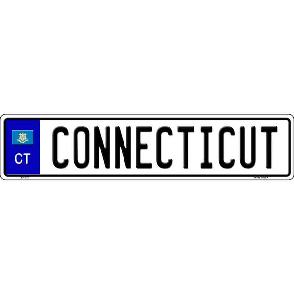 Connecticut Novelty Metal European License Plate