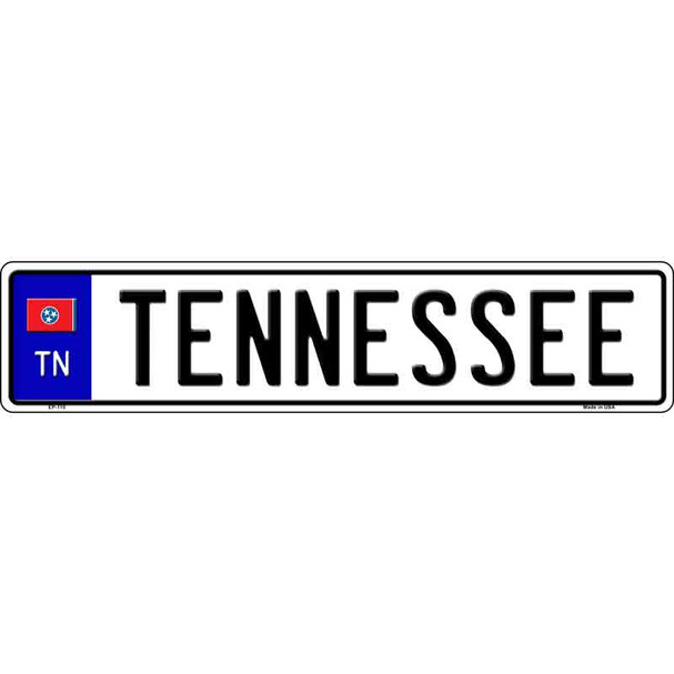 Tennessee Novelty Metal European License Plate