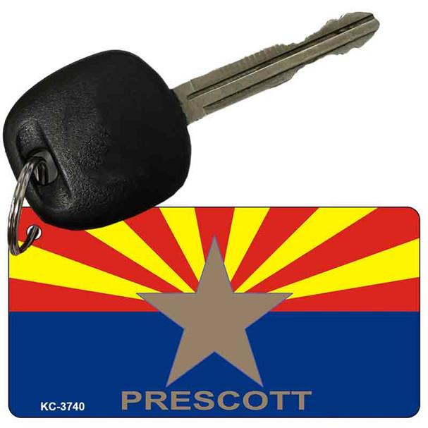 Prescott Arizona State Flag Novelty Aluminum Key Chain KC-3740