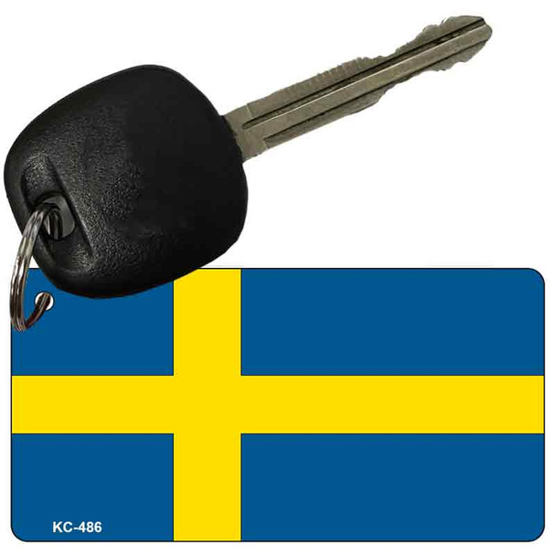 Sweden Flag Novelty Aluminum Key Chain KC-486