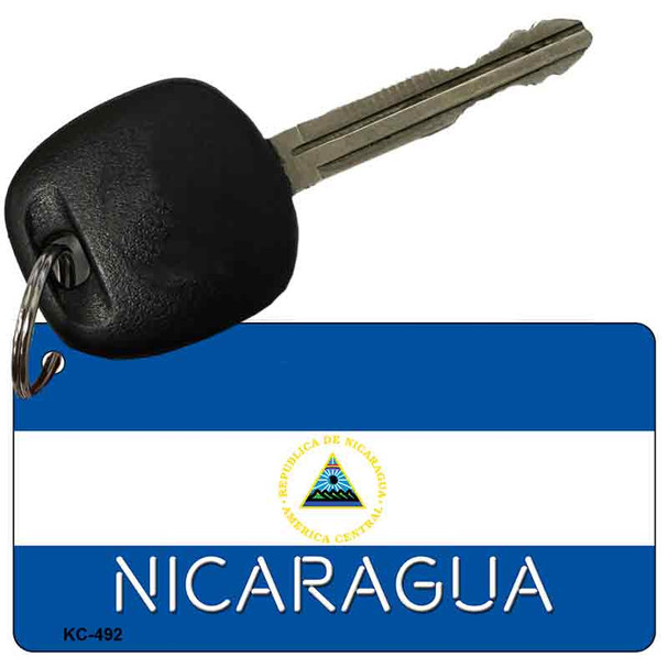 Nicaragua Flag Novelty Aluminum Key Chain KC-492