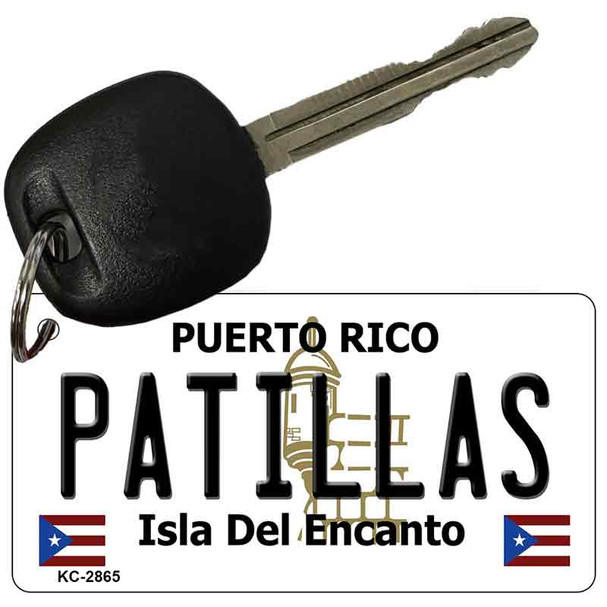Patillas Puerto Rico Flag Novelty Aluminum Key Chain KC-2865