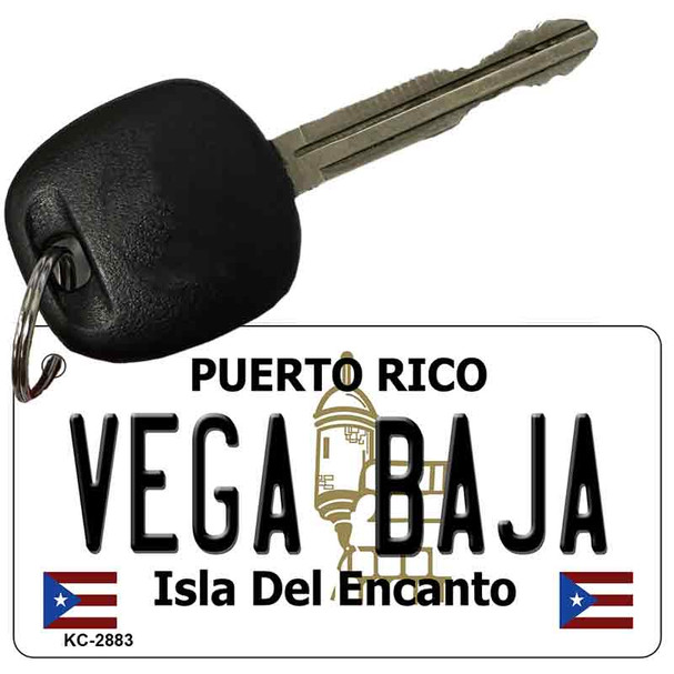 Vega Baja Puerto Rico Flag Novelty Aluminum Key Chain KC-2883