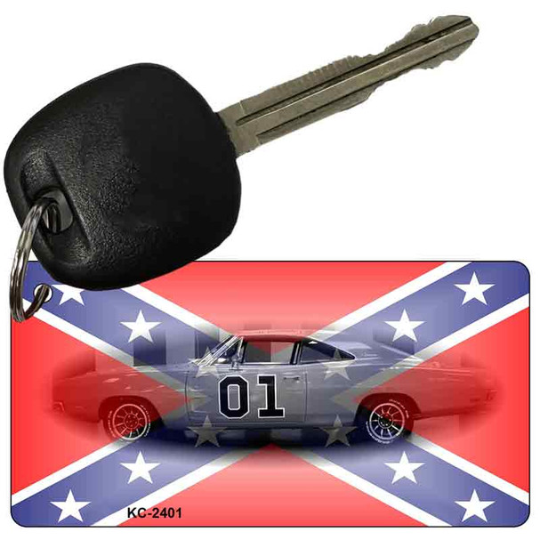 Confederate Flag Charger Novelty Aluminum Key Chain KC-2401