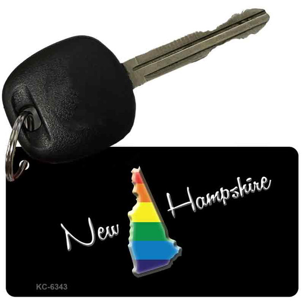 New Hampshire Rainbow State Novelty Aluminum Key Chain KC-6343