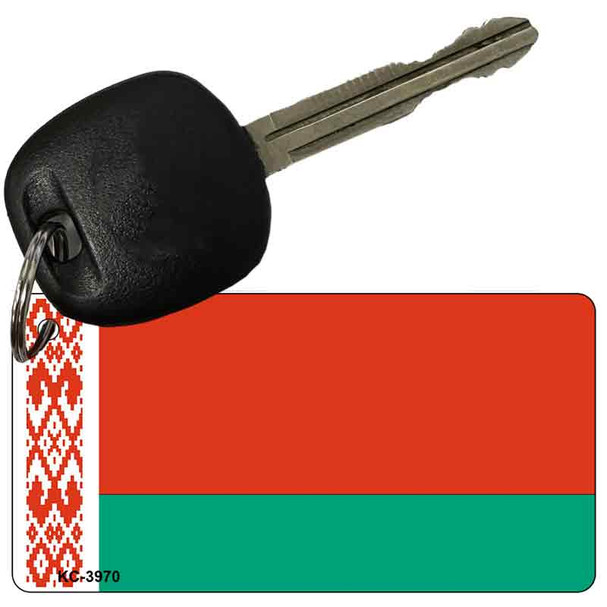 Belarus Flag Novelty Aluminum Key Chain KC-3970