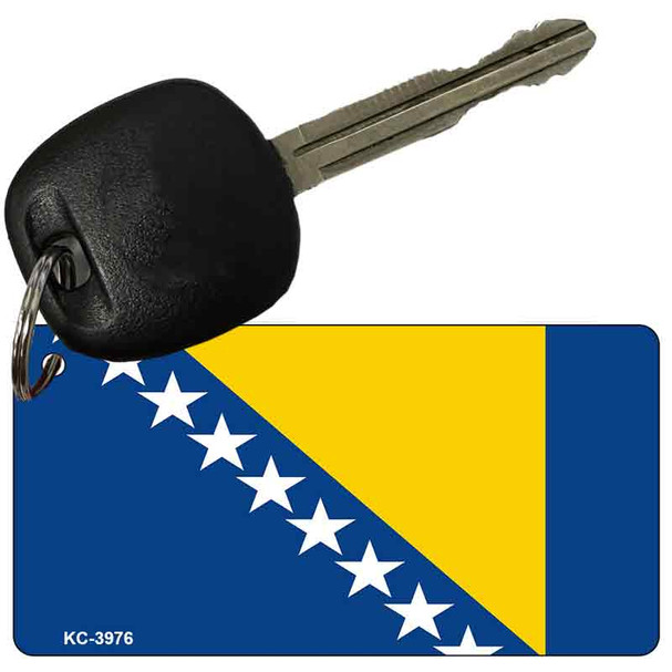 Bosnia-Herzegovina Flag Novelty Aluminum Key Chain KC-3976