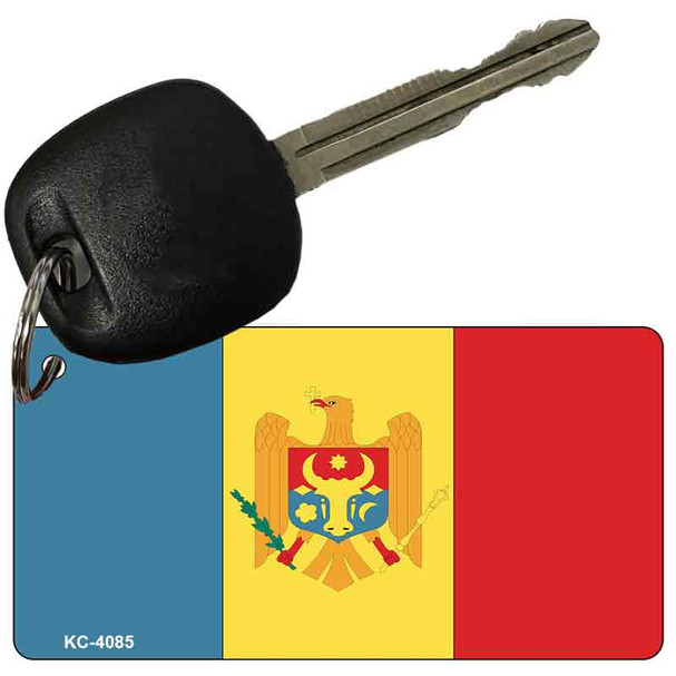 Moldova Flag Novelty Aluminum Key Chain KC-4085