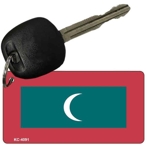 Maldives Flag Novelty Aluminum Key Chain KC-4091