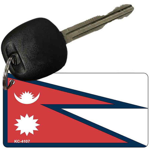 Nepal Flag Novelty Aluminum Key Chain KC-4107