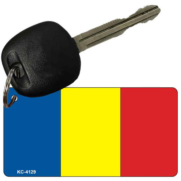 Romania Flag Novelty Aluminum Key Chain KC-4129