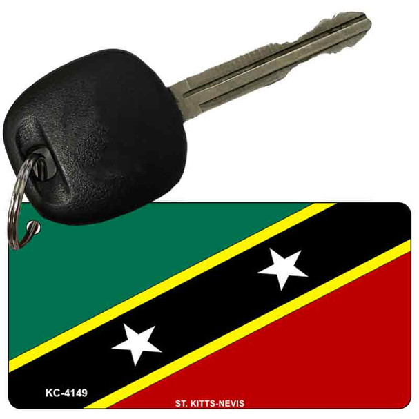 St. Kitts-Nevis Flag Novelty Aluminum Key Chain KC-4149