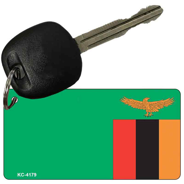 Zambia Flag Novelty Aluminum Key Chain KC-4179