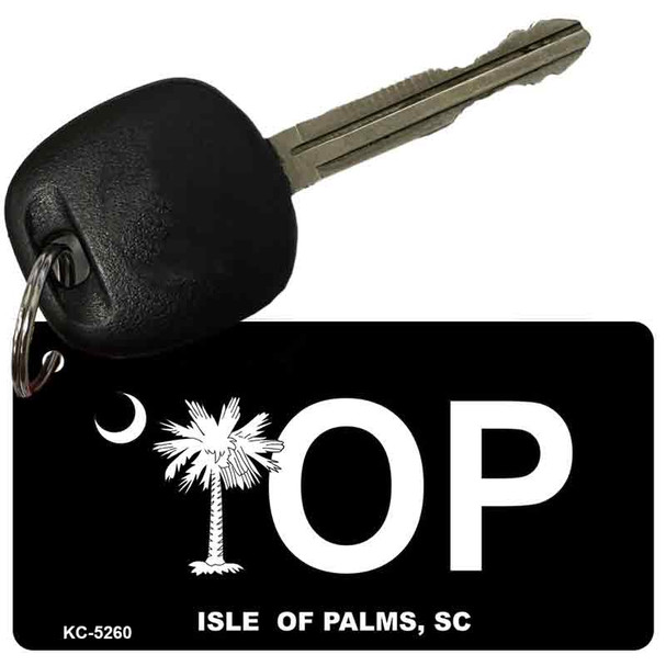 Isle Of Palms Black Novelty Aluminum Key Chain KC-5260
