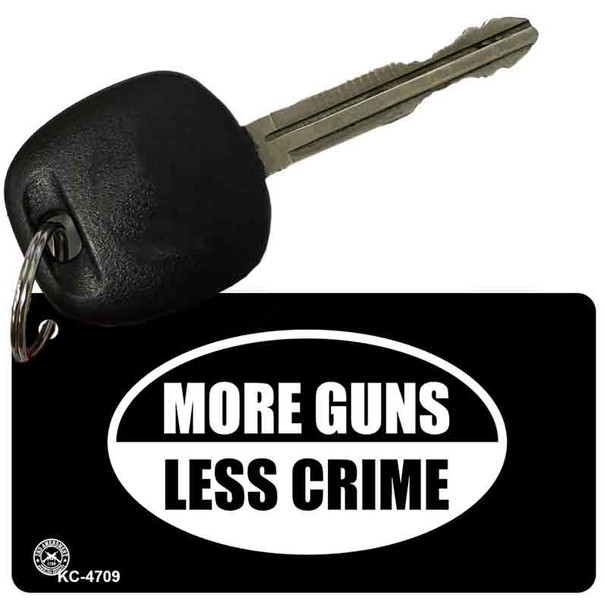 More Guns Less Crime Novelty Aluminum Key Chain KC-4709