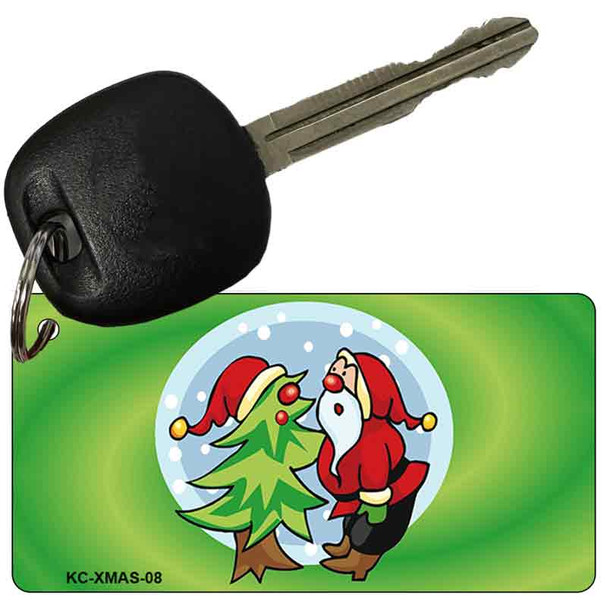 Santa & Tree Novelty Aluminum Key Chain KC-XMAS-08