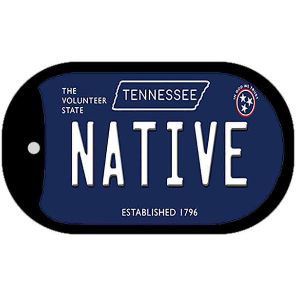 Native Tennessee Blue Novelty Metal Dog Tag Necklace