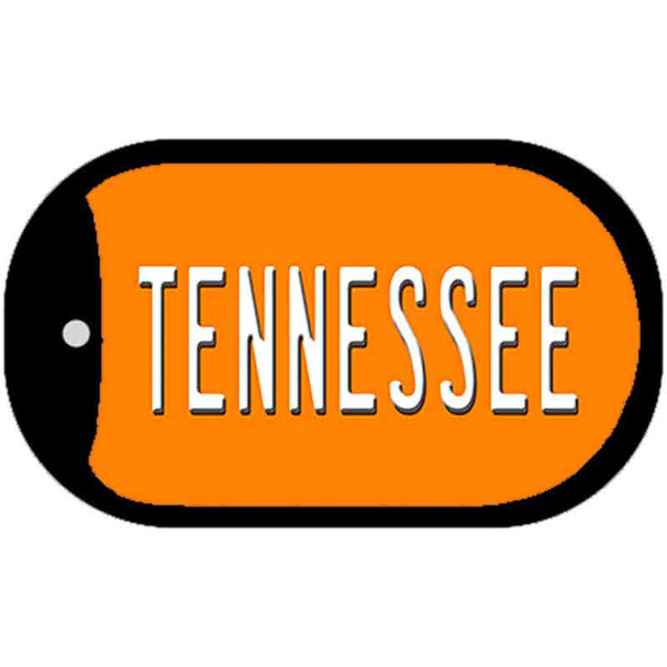 Tennessee Orange Novelty Metal Dog Tag Necklace
