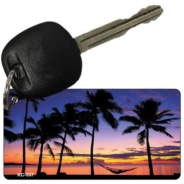 Sunset Hammock Novelty Aluminum Key Chain KC-557