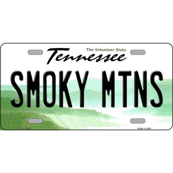 Smoky Mtns Tennessee Novelty Metal License Plate Tag