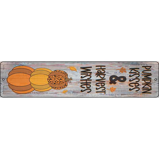 Pumpkin Kisses Novelty Metal Street Sign