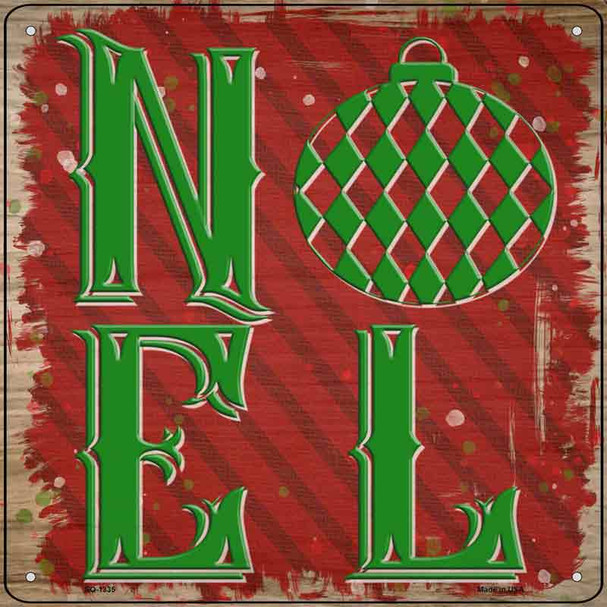 Noel Ornament Novelty Metal Square Sign