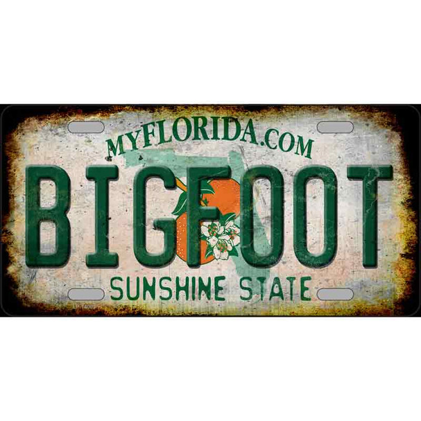 Bigfoot Florida Novelty Metal License Plate Tag