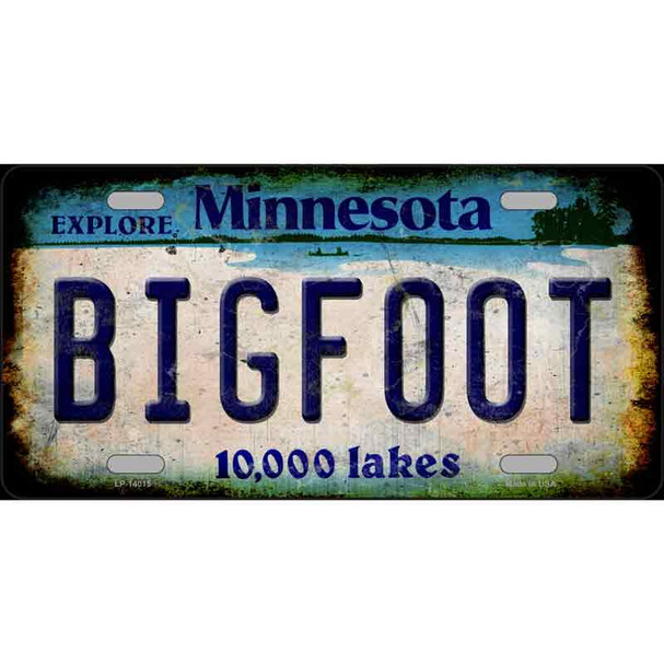 Bigfoot Minnesota Novelty Metal License Plate Tag
