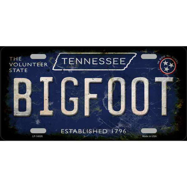 Bigfoot Tennessee Novelty Metal License Plate Tag