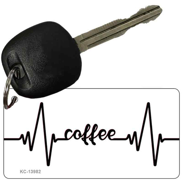 Coffee Heart Beat Novelty Metal Key Chain