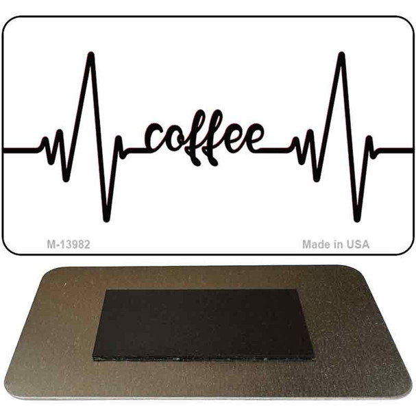 Coffee Heart Beat Novelty Metal Magnet