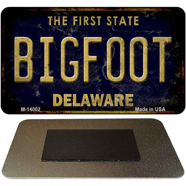 Bigfoot Delaware Novelty Metal Magnet