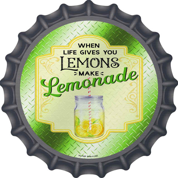 Make Lemonade Green Novelty Metal Bottle Cap Sign