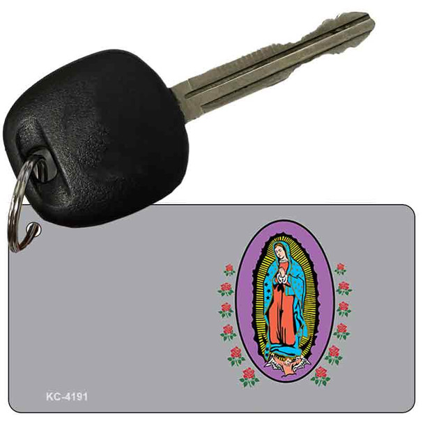 Virgin Mary Gray OffSet Novelty Aluminum Key Chain KC-4191