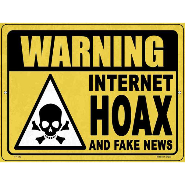 Warning Internet Hoax Novelty Metal Parking Sign