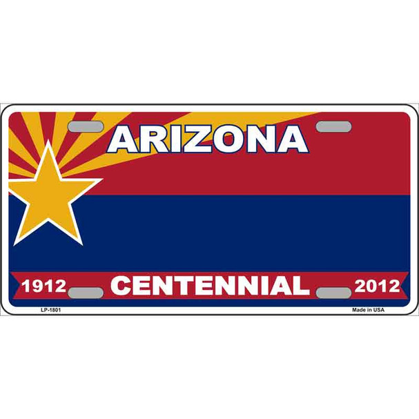 Arizona Centennial Metal Novelty License Plate