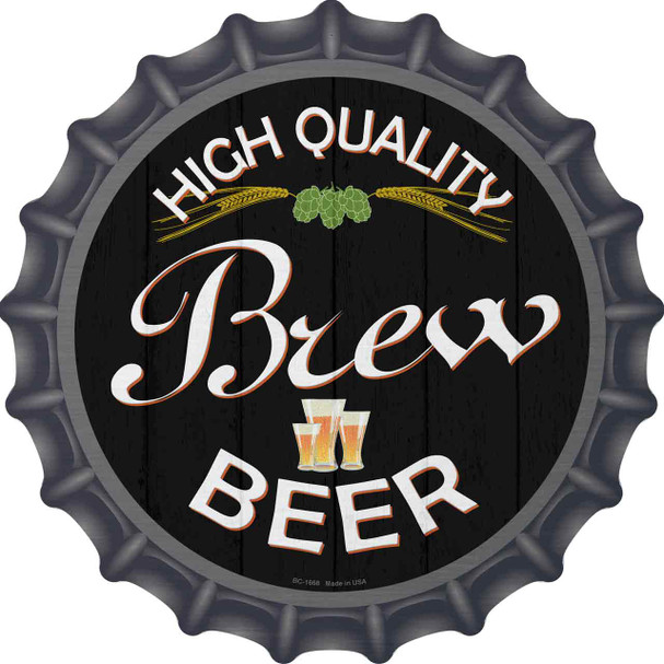 High Quality Brew Beer Novelty Metal Bottle Cap Sign