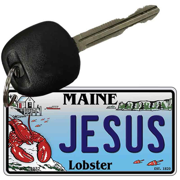 Jesus Maine Lobster Novelty Metal Key Chain