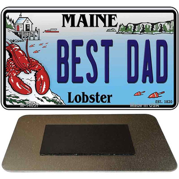 Best Dad Maine Lobster Novelty Metal Magnet