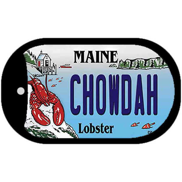 Chowdah Maine Lobster Novelty Metal Dog Tag Necklace
